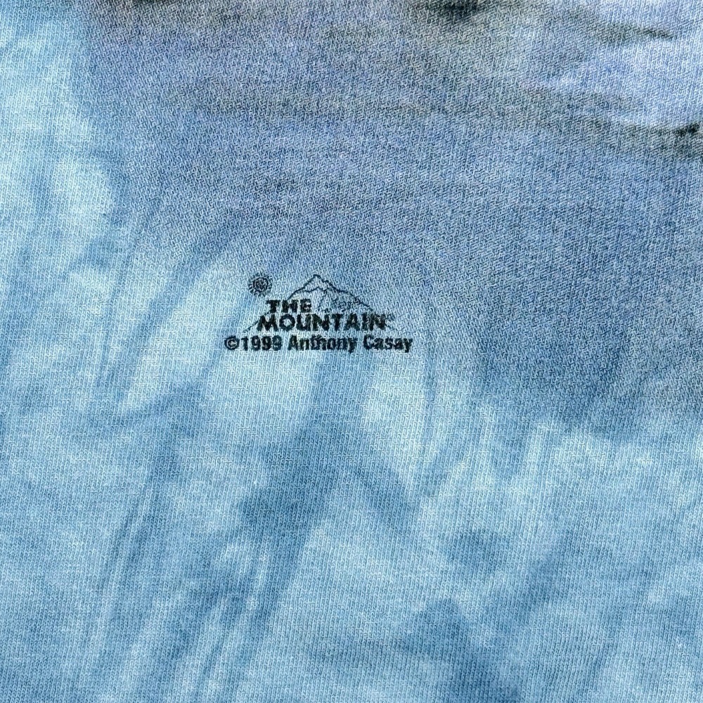 intage The Mountain Polar Bear Family T Shirt XXL Blue Tie Dye USA 1999 - Picture 5 of 6